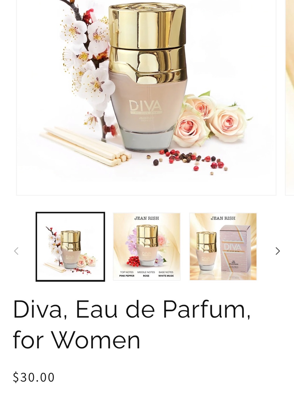 Diva Eau de Parfum for Women — Nude & Gold